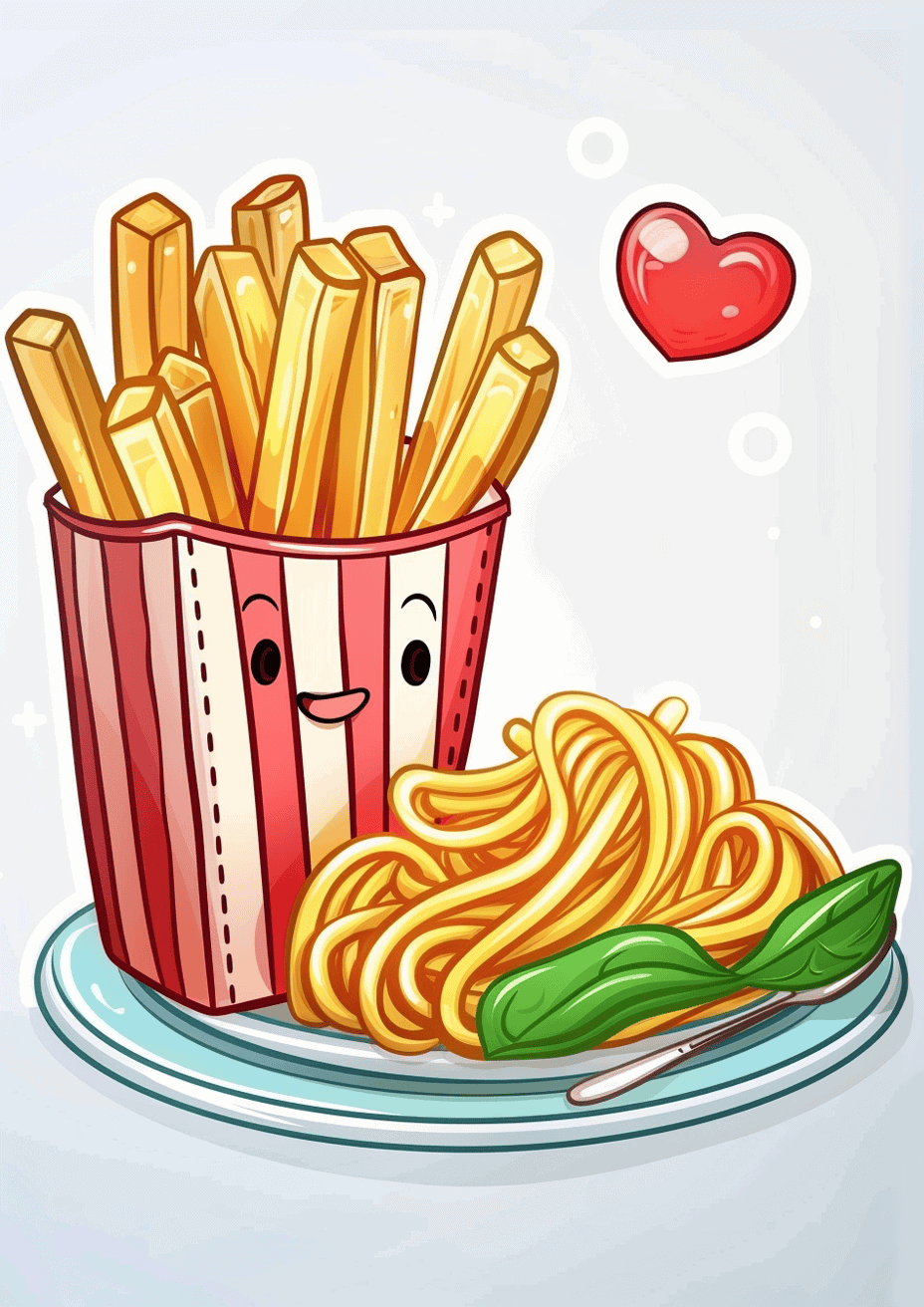 Fries and Spaghetti Sweet Mates
